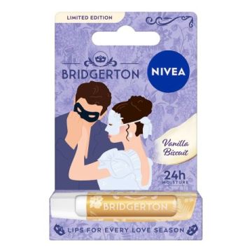 Nivea Bridgerton Балсам за устни Ванилова бисквита 4.8 g
