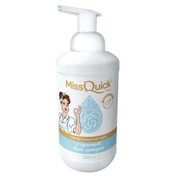 Miss Quickline Течен сапун на пяна, бяла орхидея 500 мл