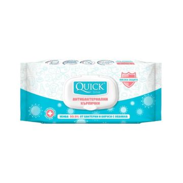 Quick Line Антибактериални мокри кърпи, плътни х15 бр