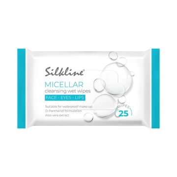 Silkline Мокри кърпи за дегримиране с мицеларна вода х 25 бр