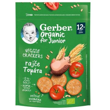 Gerber® Organic Крекери пшеничени с домат 12+М 100 гр