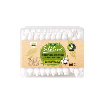 Silkline Клечки за уши за бебета Кутия 60 бр