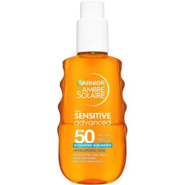 Garnier Ambre Solaire Sensitive Слънцезащитна двуфазна вода SPF50 150 мл