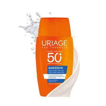 Uriage Bariesun Skin Shield Слънцезащитен ултраматиращ аква флуид SPF50+ 50 мл