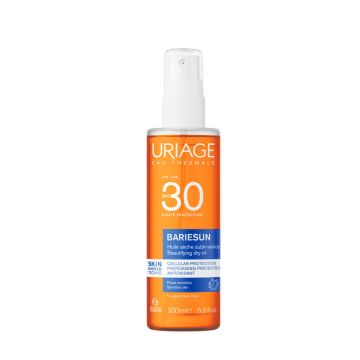 Uriage Bariesun Skin Shield Слънцезащитно сухо олио за коса и тяло SPF30 200 мл 
