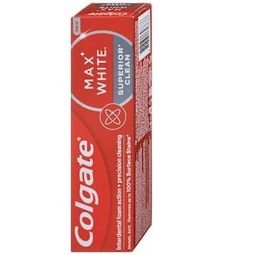 Colgate Max White Superior Clean Избелваща паста за зъби 75 мл