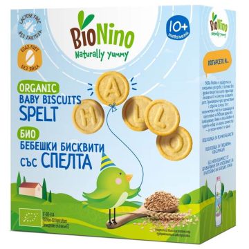 BioNino Био бебешки бисквити със спелта 10М+ 100 г