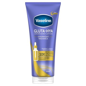 Vaseline Gluta-Hya Overnight Radiance Серум лосион за тяло 200 мл