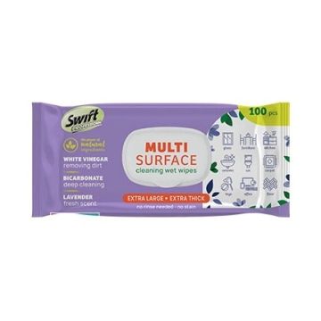 SWIFT Мокри кърпи за различни повърхности лавандула 100 бр