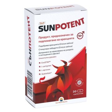 SunPotent За подобряване ерекцията х 30 капсули Sun Wave Pharma