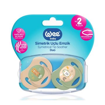 WEE BABY Duo Ортодонтската залъгалка 6-18М х 2 броя
