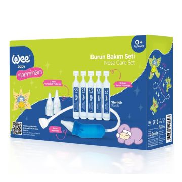 WEE BABY Nanninom Комплект грижа за нослето (аспиратор + 10 флакона физиологичен разтвор)