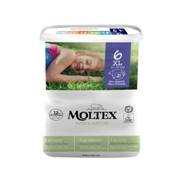 Moltex XL Пелени за бебета №6 еко 16-30 кг х 22 бр