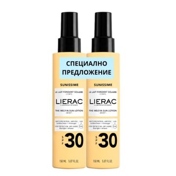 Lierac Sunissime DUO Слънцезащитно мляко за тяло SPF30 150 мл x 2 бр Комплект 