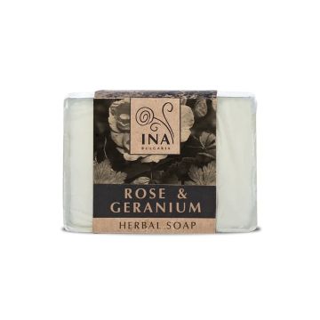 Ina Essentials Натурален Билков сапун с масло от Роза Дамасцена, Гераниум и Поморийска луга 100 гр