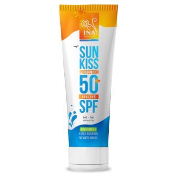 Ina Essentials Sun Kiss Натурална слънцезащита за лице и тяло с Био Бяла Ела SPF 50+ 100 мл