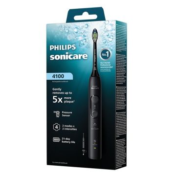 Електрическа звукова четка, черна, Philips Sonicare 4100 HX4041/52
