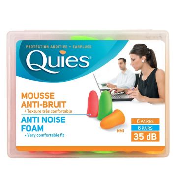 Quies Тапи за уши 35 dB, еднократни, за възрастни х 12 бр 