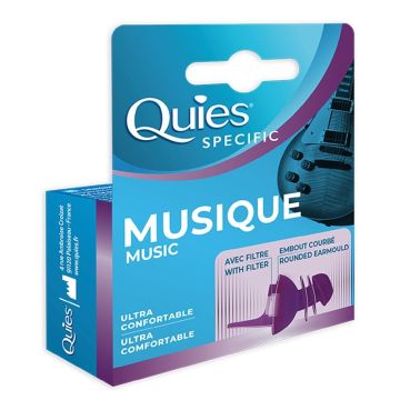 Quies Music Тапи за уши 18dB, силиконови, многократни, за възрастни х 2 бр