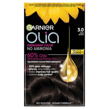Garnier Olia Трайна безамонячна боя за коса 3.0 Soft Black