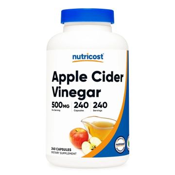 Nutricost Ябълков оцет 500 мг х 240 капсули