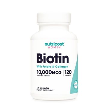Nutricost Биотин с фолат и колаген х 120 капсули