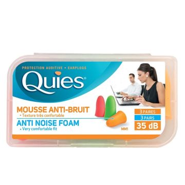 Quies Тапи за уши 35 dB, еднократни, за възрастни х 6 бр 