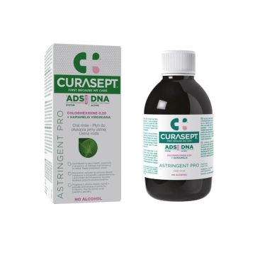 Curasept ADS NEW DNA ASTRINGENT PRO Вода за уста против кървене с 0.2% хлорхексидин 200 мл