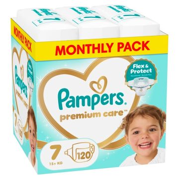 Пелени Pampers Premium Care Monthly pack Размер 7, 120 бр