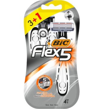 Bic Flex 5 Самобръсначка за многократна употреба за мъже х3 +1 бр