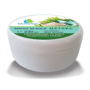 Bioherba Маска за коса Детокс със зеолит, хума, коприва 230 мл