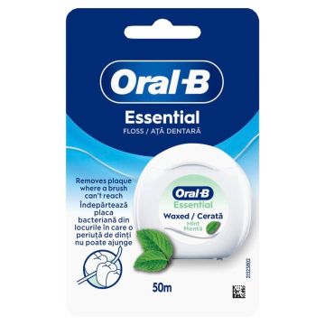 Oral-B Essential Восъчен конец за зъби с ментов аромат 50 м