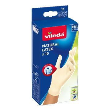 Vileda Natural Latex Латексови ръкавици Размер М/L х 10 броя