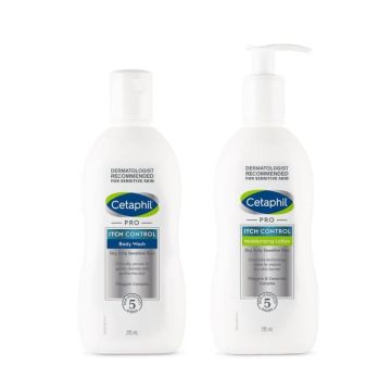 Cetaphil Pro Itch Control Измиваща емулсия за суха, сърбяща и чувствителна кожа 295 мл + Хидратиращ лосион за лице и тяло за суха, сърбяща и чувствителна кожа 295 мл Комплект