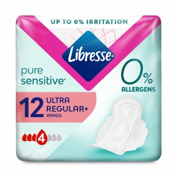 Libresse Pure Sensitive Ultra Regular+ Дамски превръки х 12 бр.