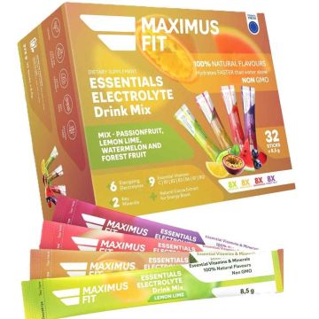 MaximusFit 4 Mix Електролити на прах с витамини и минерали 4 вкуса х 32 стика  