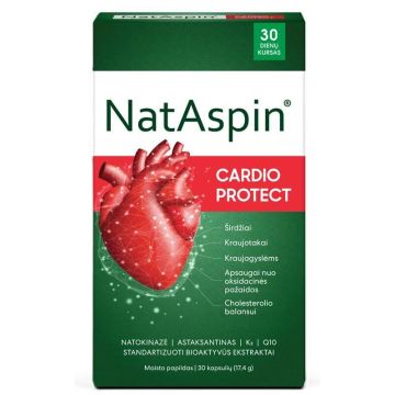 NatAspin Cardio Protect За нормална сърдечно-съдова функция х 30 капсули Valentis