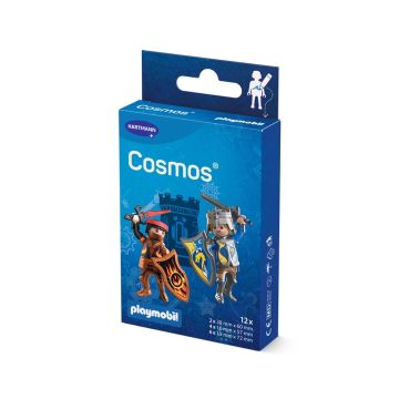 Hartmann Cosmos Playmobil Детски водоустойчив пластир, син, 3 размера 12 бр