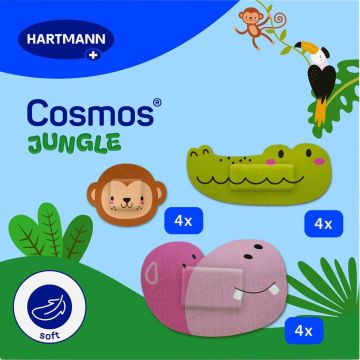 Hartmann Cosmos Jungle Детски водоустойчив пластир 3 размера 12 бр