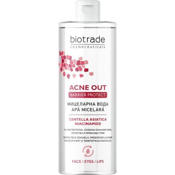 Biotrade Acne Out Barrier Protect Мицеларна вода за мазна, комбинирана и склонна към акне кожа 400 мл
