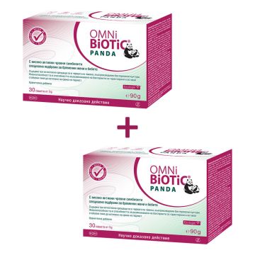 Omni Biotic Панда Пробиотик при имунологичен дисбаланс за майката и бебето 2 х 30 сашета Комплект