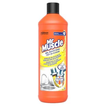 Mr. Muscle Течен гел за отпушване на канали в кухнята 1000 мл