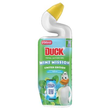 Duck Deep Action Течен почистващ гел за тоалетни чинии Мента 750 мл