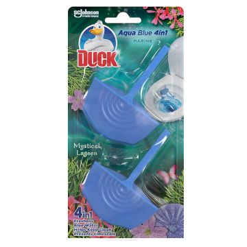 Duck Aqua Blue Хигиенизиращо тоалетно блокче Mystical Lagoon 2 х 36 г