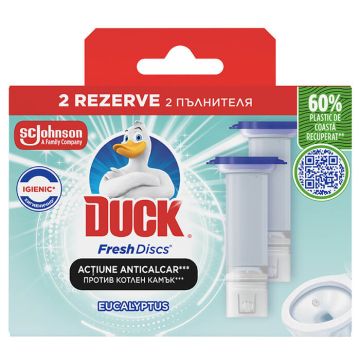 Duck Fresh Discs Гел дискове за тоалетна чиния Eucalyptus 2 х 36 мл Пълнител
