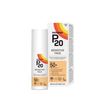 Riemann P20 Sensitive Face Слънцезащитен крем за лице за чувствителна кожа SPF50+ 50 мл
