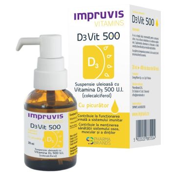Impruvis D3Vit Витамин Д3 500 IU х 500 капки 20 мл