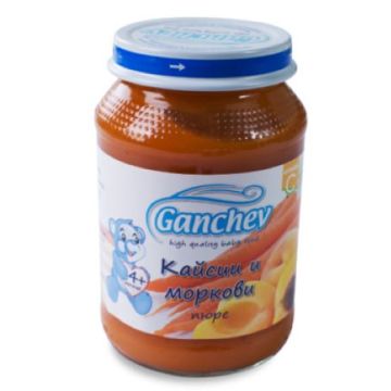 Ganchev Пюре кайсии и моркови 4М+ 190 гр
