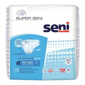 Super Seni Универсални пелени за възрастни размер L за хора със средна инконтиненция х 10 бр