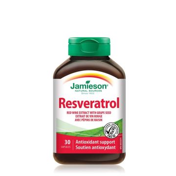 Jamieson Resveratrol Ресвератрол за антиоксидантна защита х 30 капсули